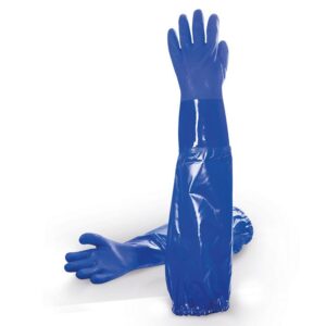 GUANTE QUÍMICO DE PVC CON INTERIOR DE ALGODÓN DE 62CM  (COD.:666LONG)