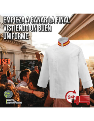 CHAQUETA COCINA NATIONS ESPAÑA  (COD.:2053001C)