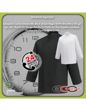 CHAQUETA COCINA OTTAVIO ML WHITE  (COD.:2064001E)