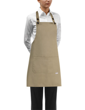 DELANTAL PETO SHORT BIP APRON KAKI  (COD.:6000008C)