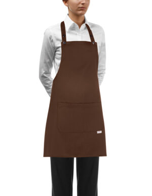 DELANTAL PETO SHORT BIP APRON BROWN  (COD.:6000009C)