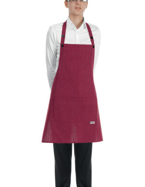 DELANTAL PETO SHORT BIP APRON WINE  (COD.:6000055C)
