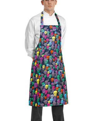 DELANTAL PETO BIP APRON COLOR SKULLS  (COD.:6103135A)