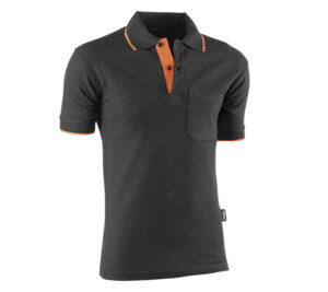 POLO MANGA CORTA CON DETALLES NARANJAS (COD.:647)