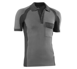 POLO PIQUÉ MANGA CORTA CON BOLSILLO EN EL PECHO. CON DETALLES NEGROS (COD.:670)