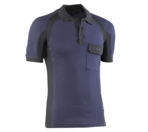 POLO PIQUÉ MANGA CORTA BOLSILLO EN EL PECHO CON DETALLES NEGROS (COD.:680)
