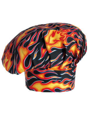 PACK DE 2 GORROS CHEF HAT FLAMES  (COD.:7000110A)