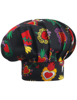 PACK DE 2 GORROS CHEF HAT HEARTS  (COD.:7000139A)