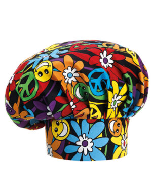 PACK DE 2 GORROS CHEF HAT PEACE AND LOVE  (COD.:7000147A)