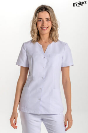 CHAQUETA SANITARIA M/C CORCHETES MICROFIBRA   (COD.:8050570)