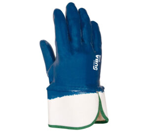 GUANTE  NITRILO ESTANCO PESADO S/SOPORTE DE ALGODÓN TIPO JERSEY, DORSO CUBIERTO, CON CARTERA  (COD.: