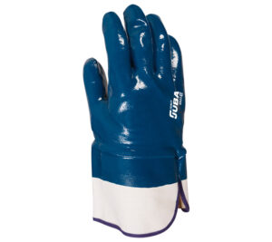 GUANTE  NITRILO ESTANCO PESADO S/SOPORTE DE ALGODÓN TIPO JERSEY, DORSO CUBIERTO, CON CARTERA  (COD.:
