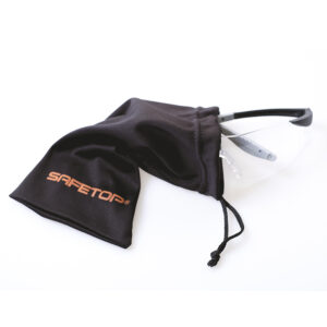 FUNDA DE POLIESTER NEGRA PARA GAFAS CON CIERRE  (COD.:10031)