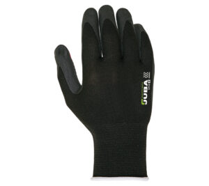 GUANTE NAILON/FIBRA LYCRA® SIN COSTURAS RECUBIERTO NITRILO FOAM,PUNTOS NITRILO EN PALMA. (COD.:H51