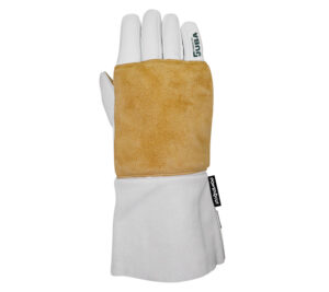 GUANTE PIEL FLOR CABRA CON RFZO. PIEL SERRAJE VACUNO/BÚFALO USO MOTOSIERRAS. (COD.:MT180)